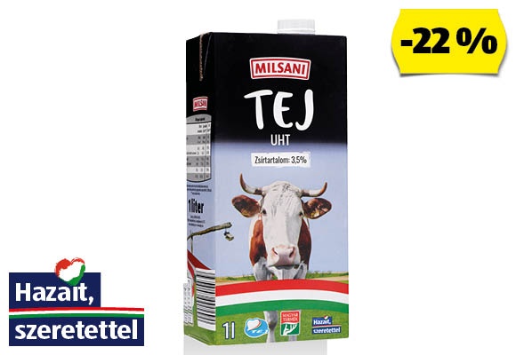 MILSANI UHT tej, 1 l/doboz