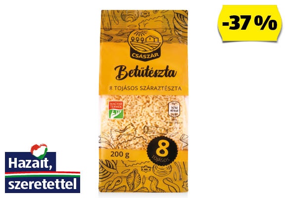 CSÁSZÁR Betűtészta, 200 g/csomag