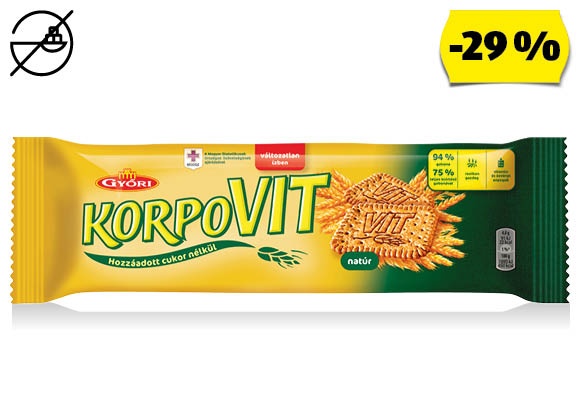 GYŐRI Korpovit keksz, 174 g/csomag