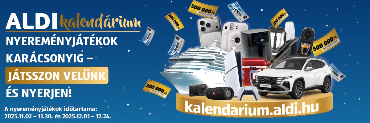 ALDI kalendárium nyereményjáték