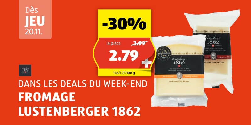 Weekend Deal dès jeudi, 20.11.