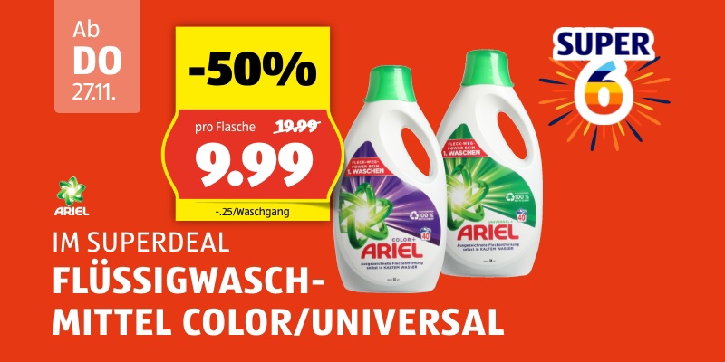 SuperDeal ab Donnerstag 27.11.