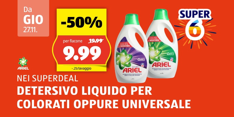 SuperDeal da giovedì, 27.11.