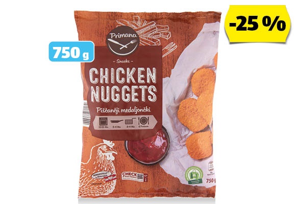 PRIMANA Csirkefalatok, 750 g/csomag