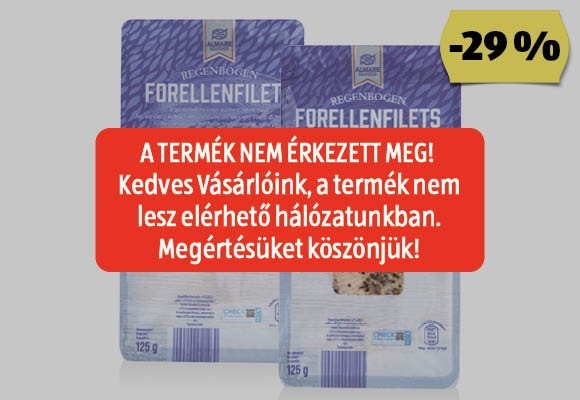 ALMARE SEAFOOD Füstölt szivárványos pisztrángfilé, 125 g/csomag