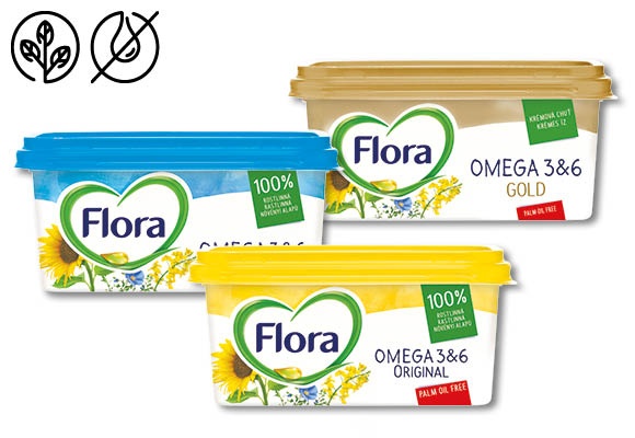 FLORA Margarin, 400 g/doboz