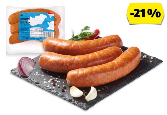 Friss sütni való kolbász, 420 g/csomag 