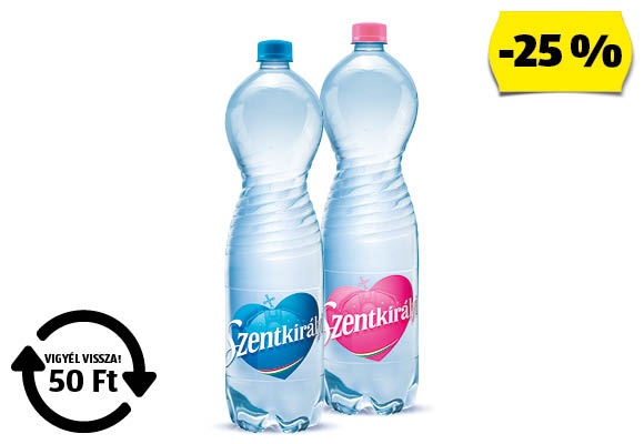 SZENTKIRÁLYI Ásványvíz, 1,5 l/palack