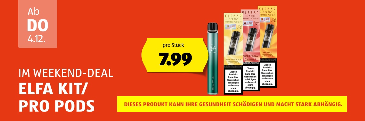 Weekend Deal ab Donnerstag 4.12.