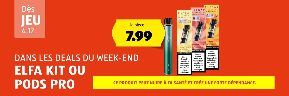 WeekendDeal dès jeudi, 4.12.