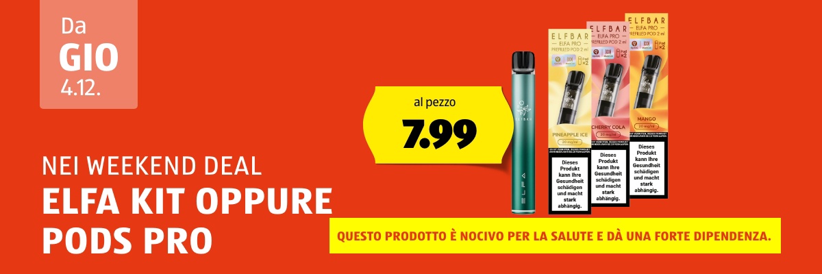 Weekend Deal da giovedì, 4.12.