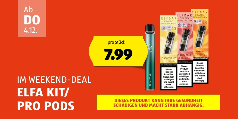 Weekend Deal ab Donnerstag 4.12.