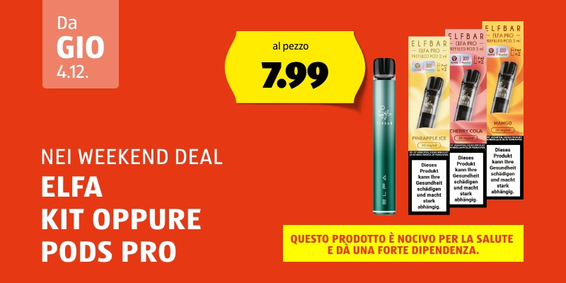 Weekend Deal da giovedì, 4.12.