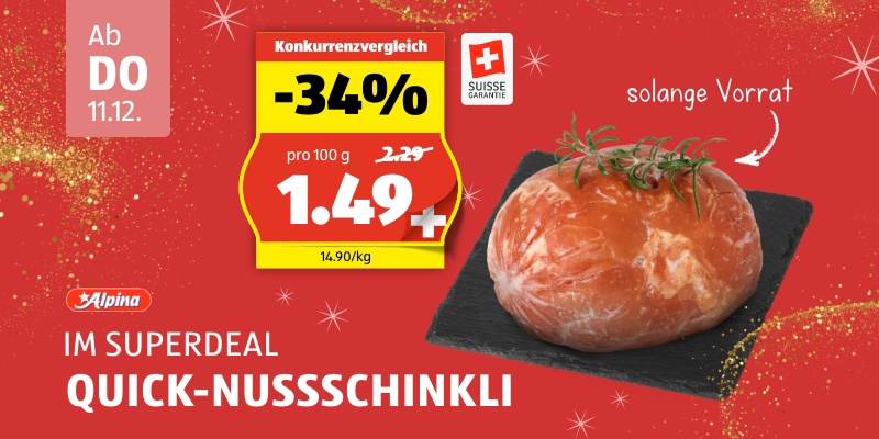 SuperDeal ab Donnerstag 11.12.