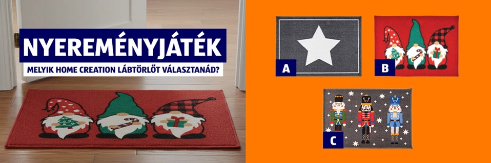 KARÁCSONYI LÁBTÖRLŐ nyereményjáték