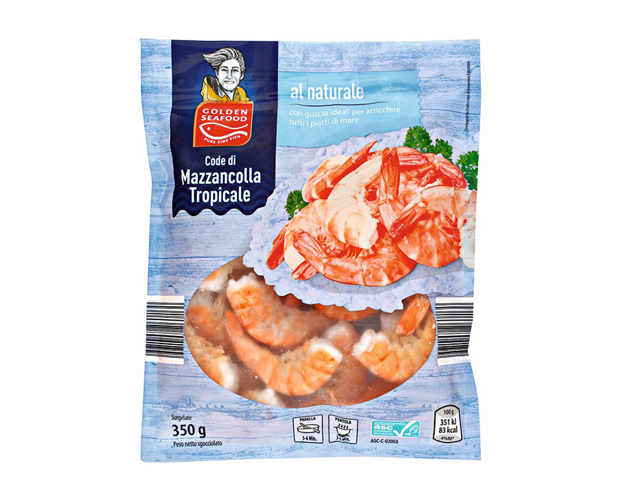  Code di mazzancolle tropicali ASC  350 g