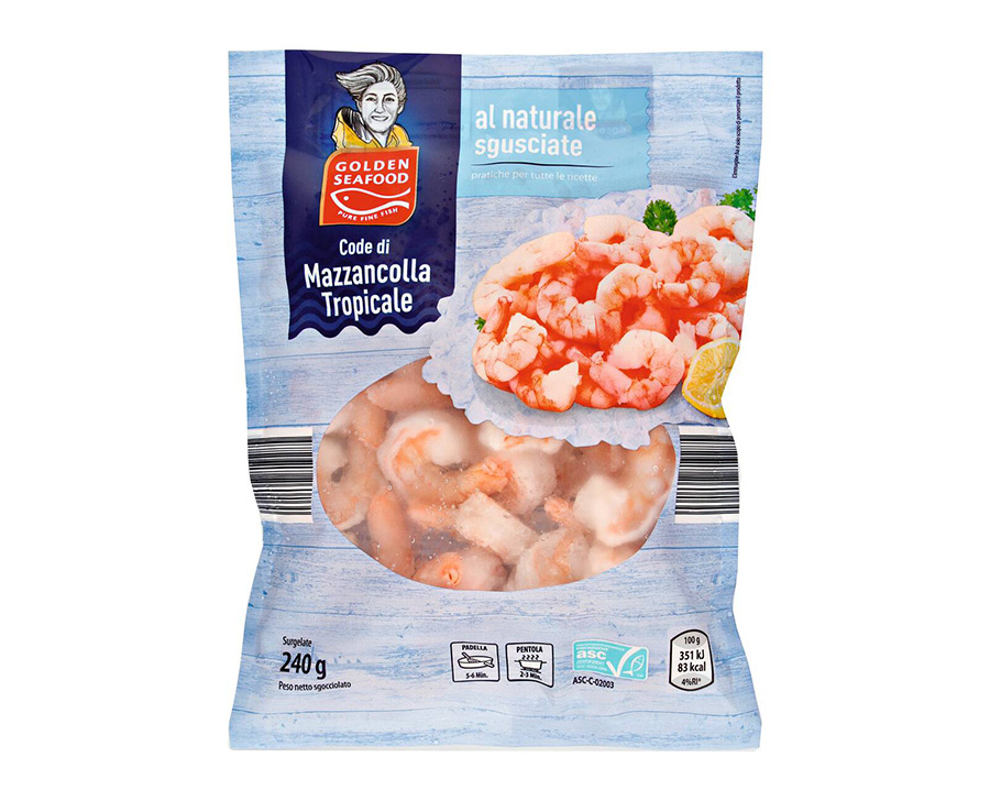 Code di mazzancolle sgusciate ASC 240 g