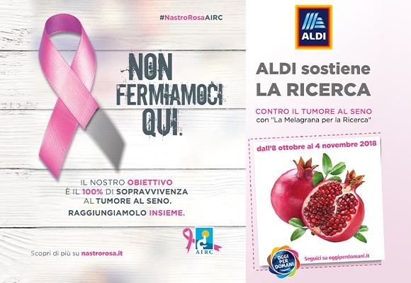 ALDI e AIRC insieme per rendere il tumore al seno