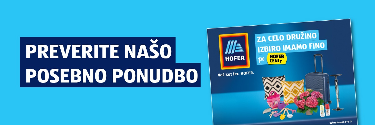 Hoferjev letak na modri podlagi