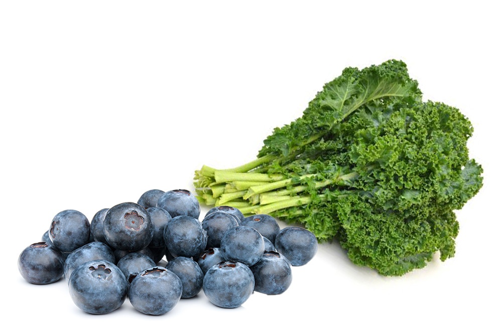 Mirtilli e cavolo riccio
