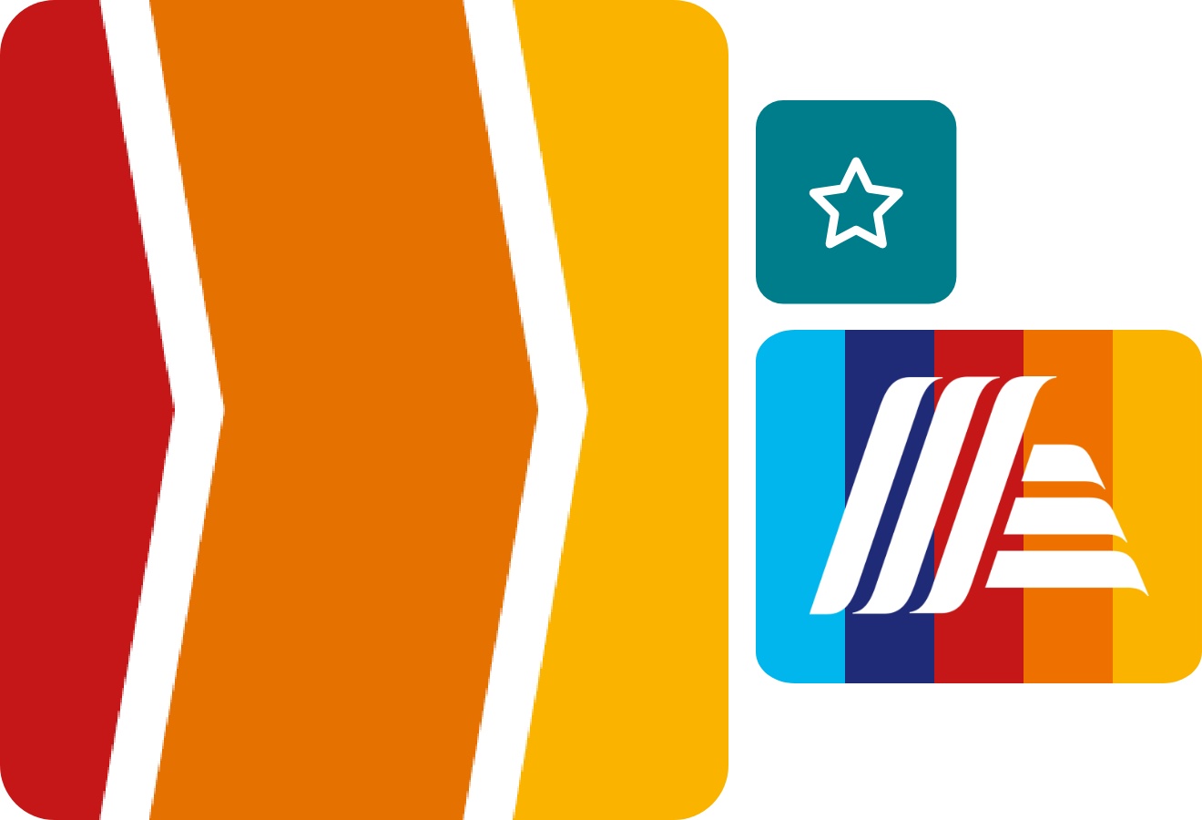 Die ALDImania-Farben in Streifen nebeneinander.