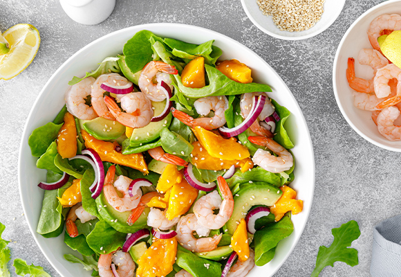 Gamberi sgusciati naturali e marinati Golden Seafood