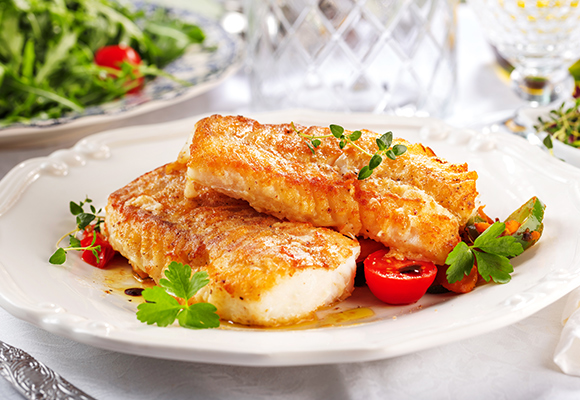  Filetto di Pollack gratinato pomodoro basilico MSC Golden Seafood