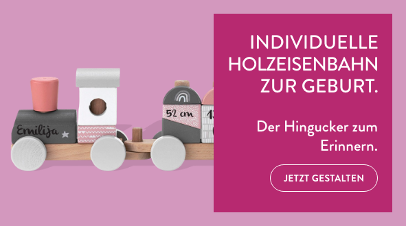 individuelle Holzeisenbahn zur Geburt