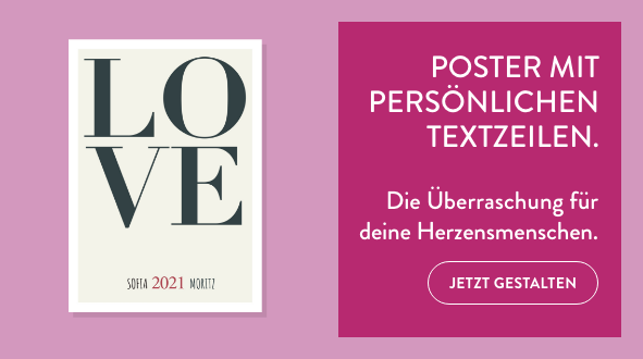 Poster mit personönlichen Textzeilen