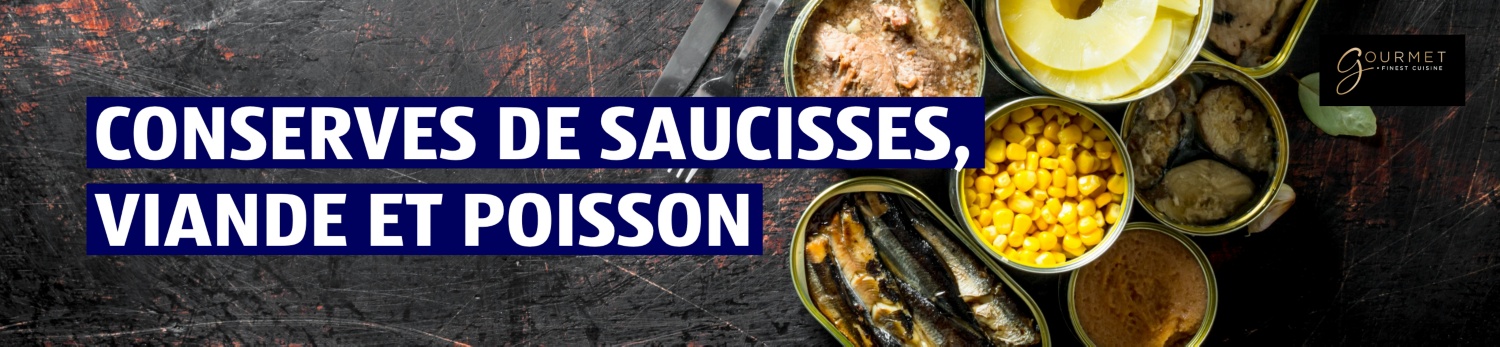 ALDI SUISSE – Gourmet Wurst, Fleisch und Fischkonserven