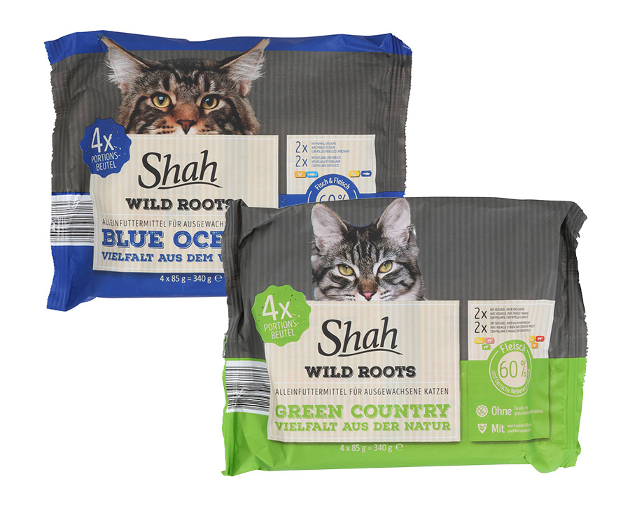 Patè per gatti in busta senza cereali 4 x 85 g