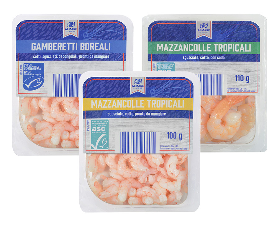 Gamberi assortiti Almare Seafood 100/110/120 g
