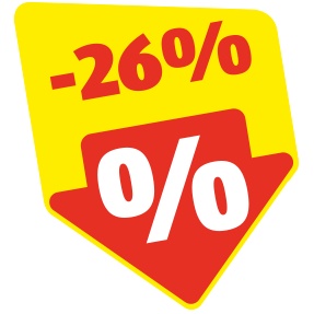 26% Rabatt-Pfeil