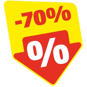 70% Rabatt-Pfeil