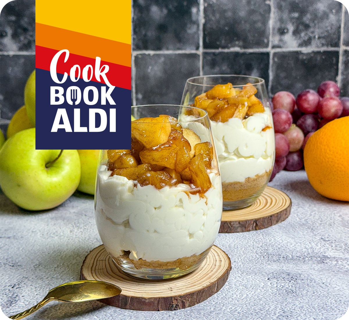 Dessert al bicchiere con le mele