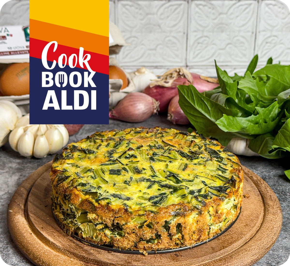 Frittata al forno con cicoria