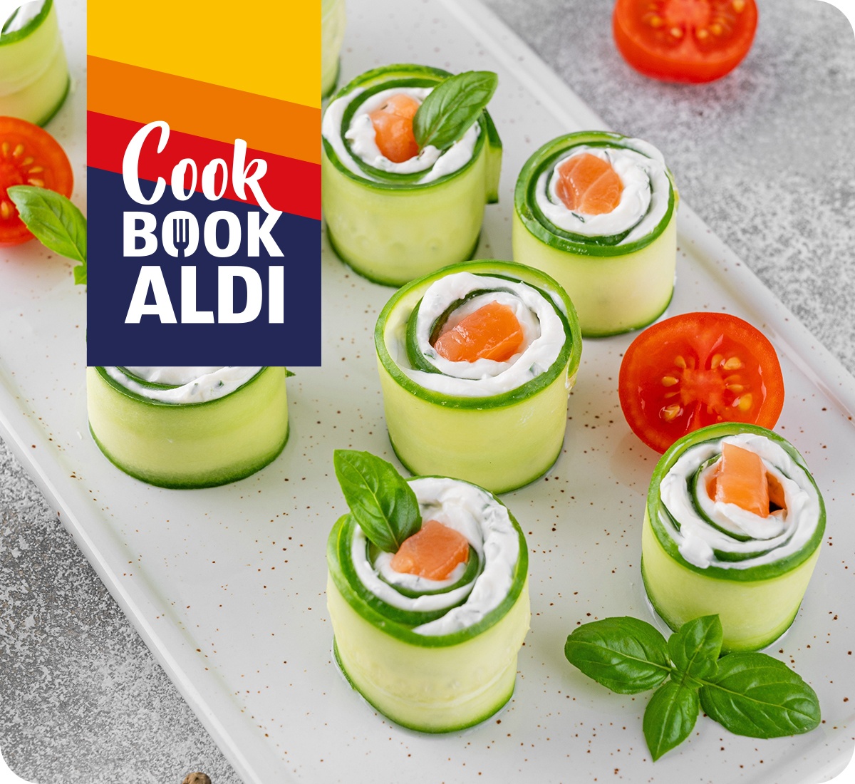 Involtini di salmone e cetrioli