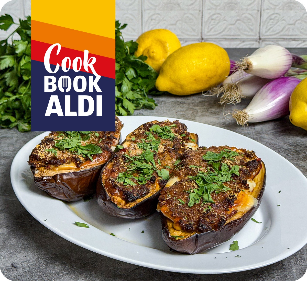 Melanzane ripiene con prosciutto e formaggio