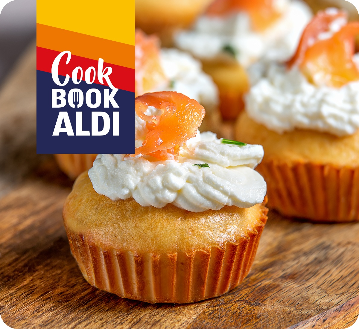 Muffin salati con salmone e cipollotti