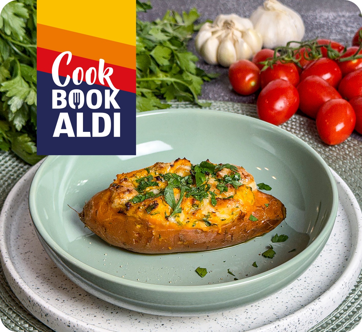 Patate dolci ripiene al forno