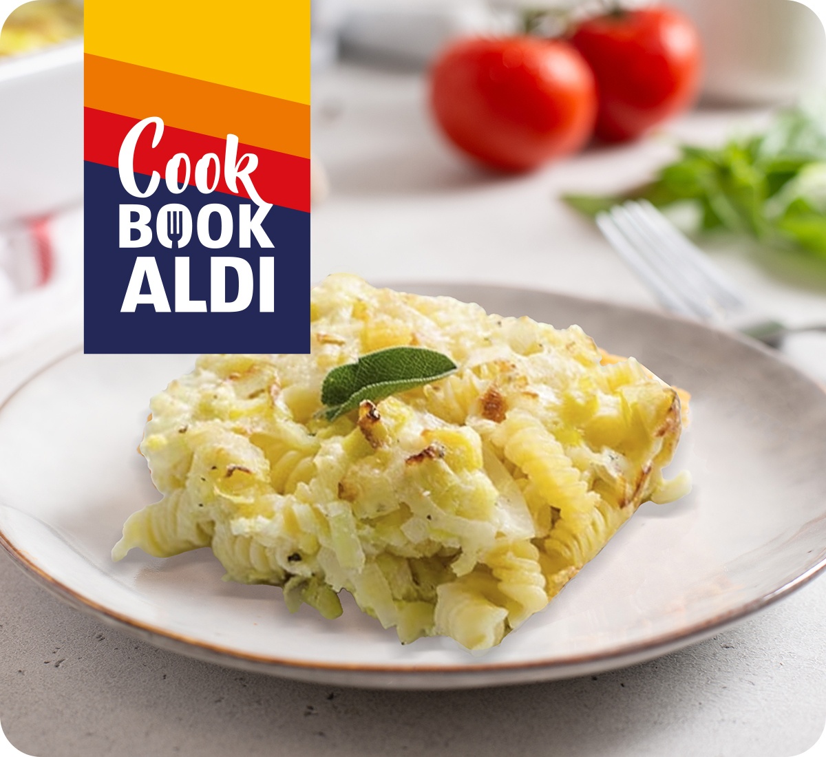 Timballo di fusilli ai porri