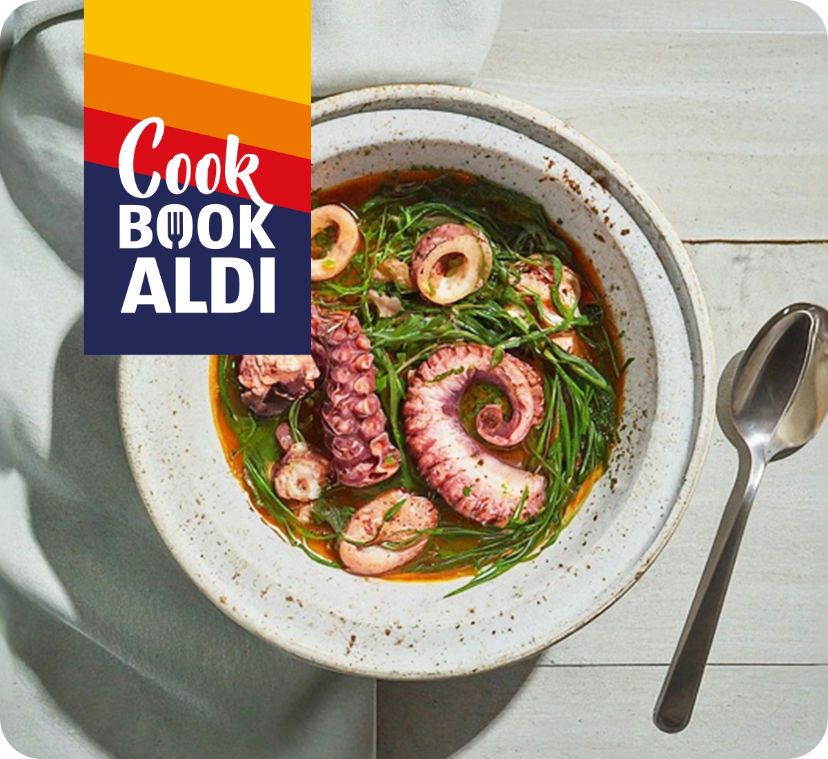 Zuppetta rapida di polpo, calamari e agretti