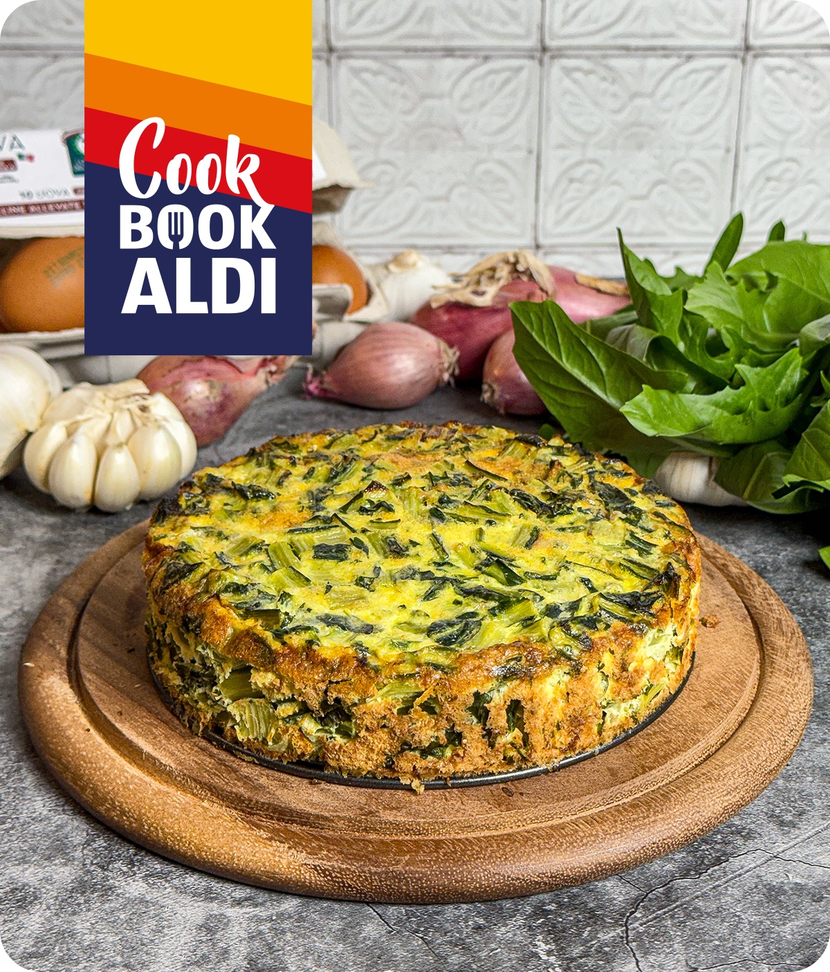 Frittata al forno con cicoria