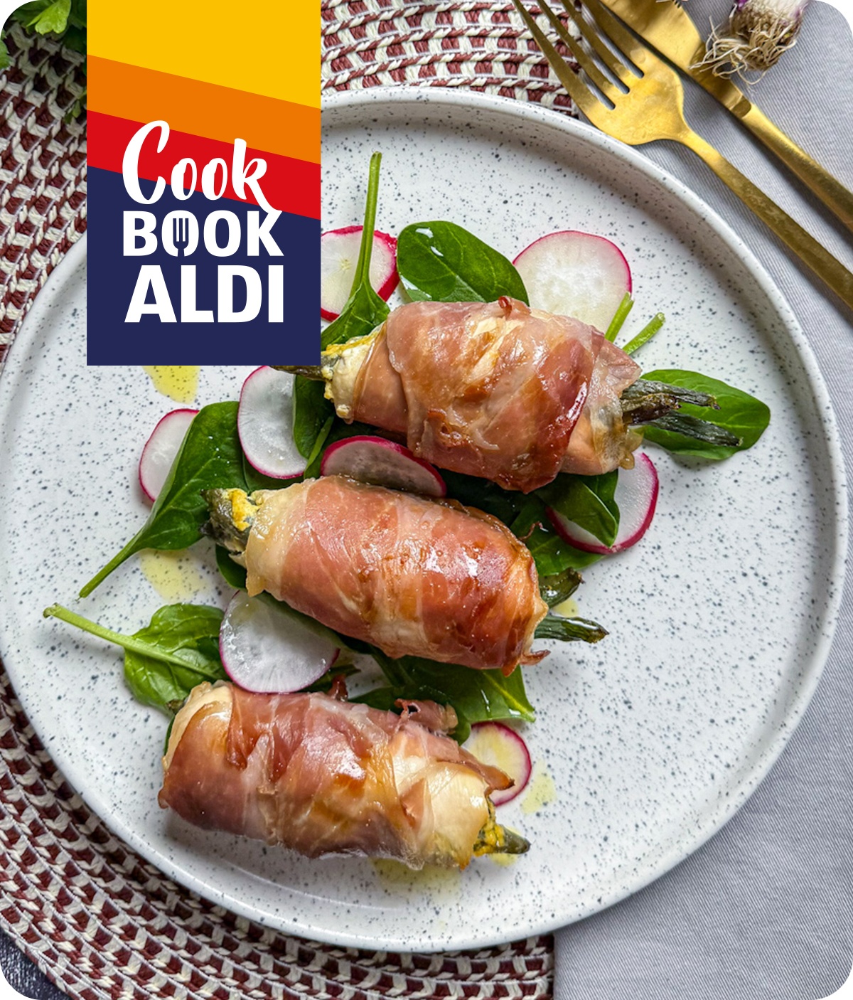 Involtini di pollo, prosciutto e fagiolini