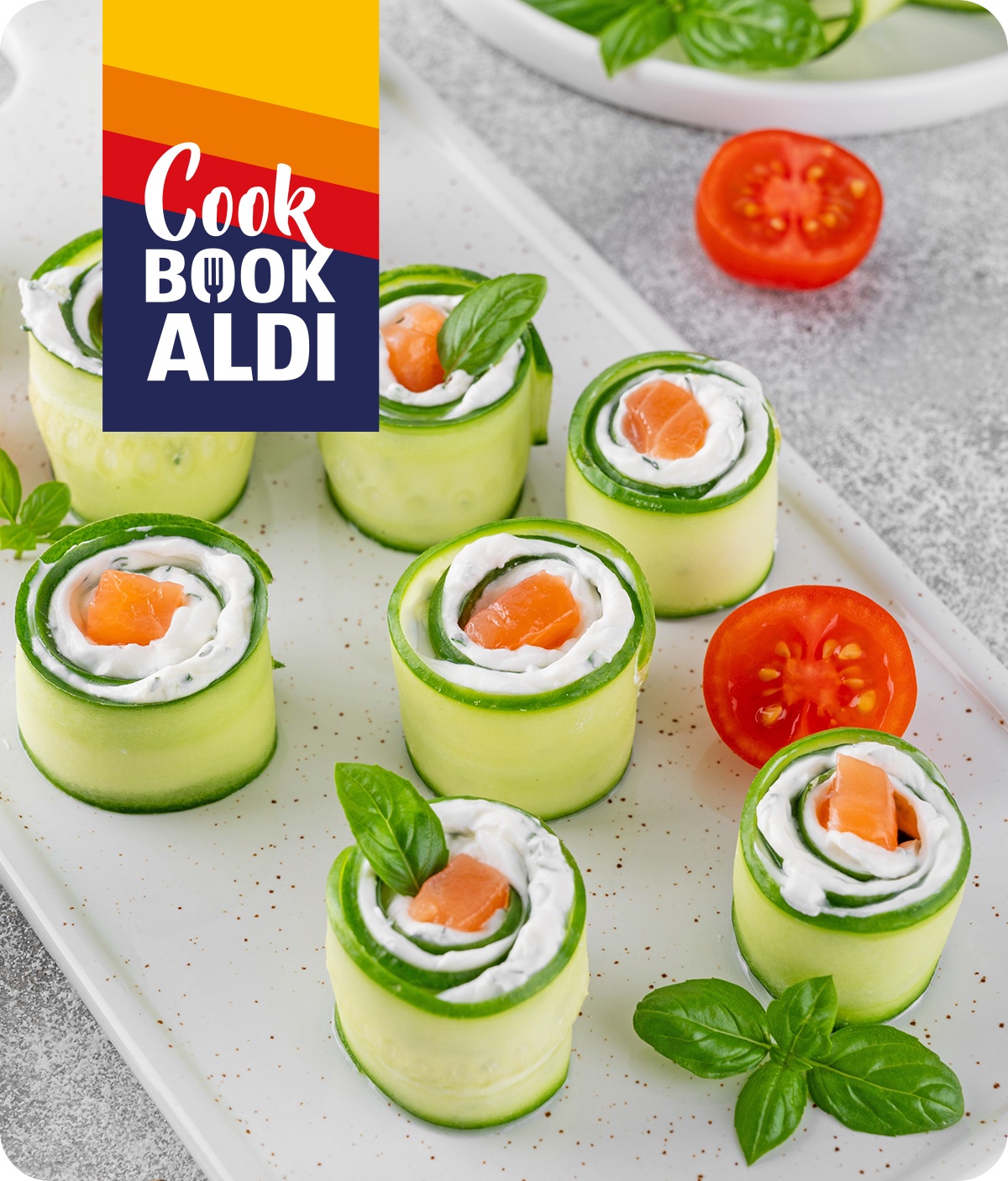 Involtini di salmone e cetrioli