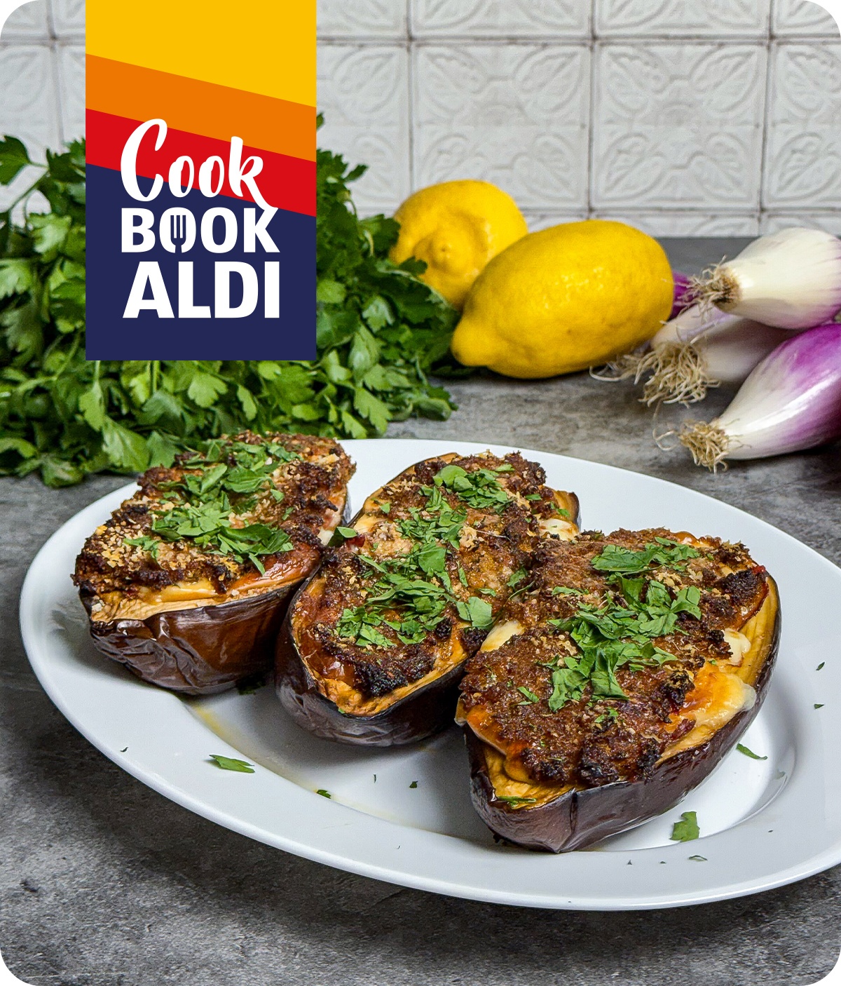 Melanzane ripiene con prosciutto e formaggio