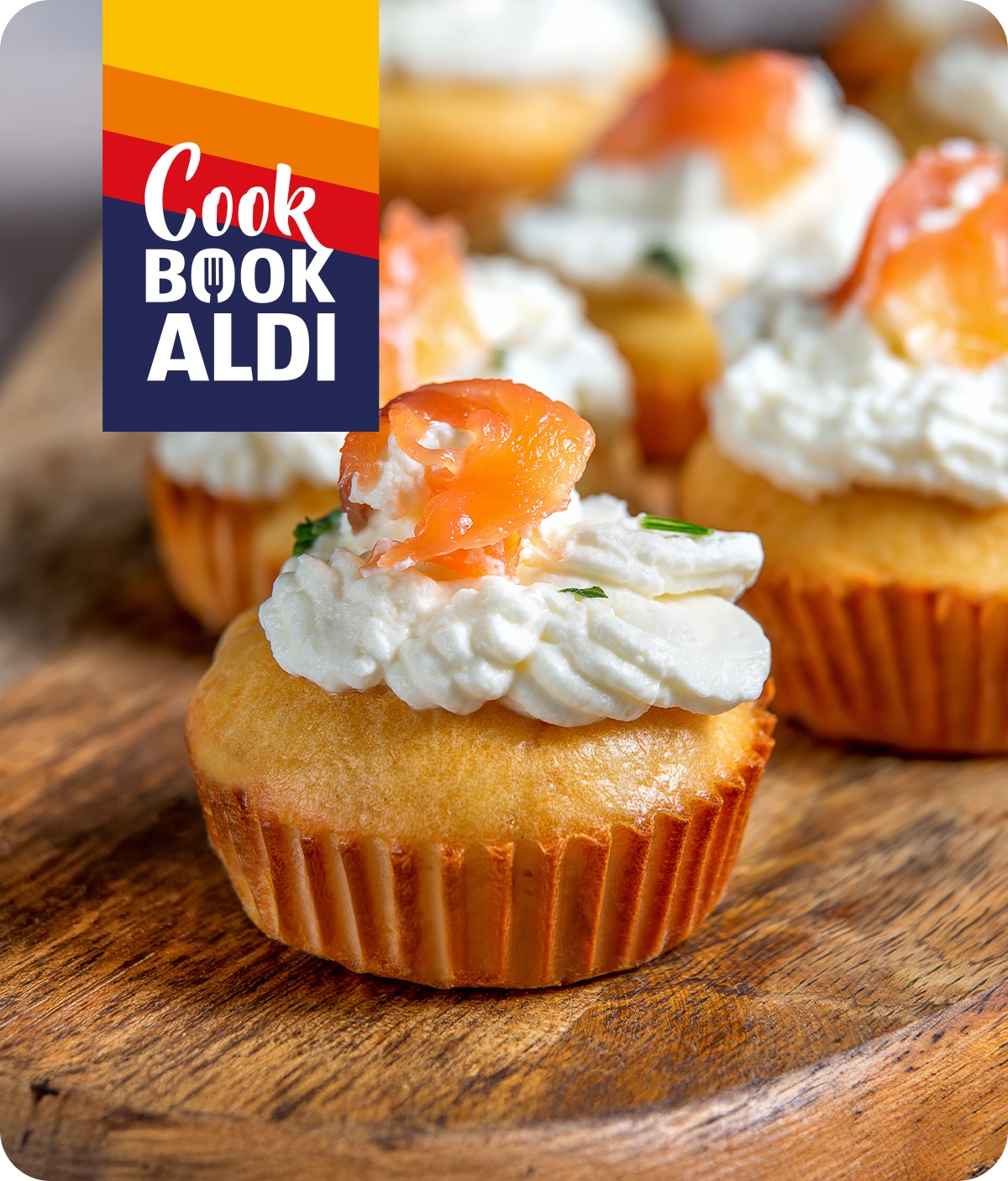 Muffin salati con salmone e cipollotti