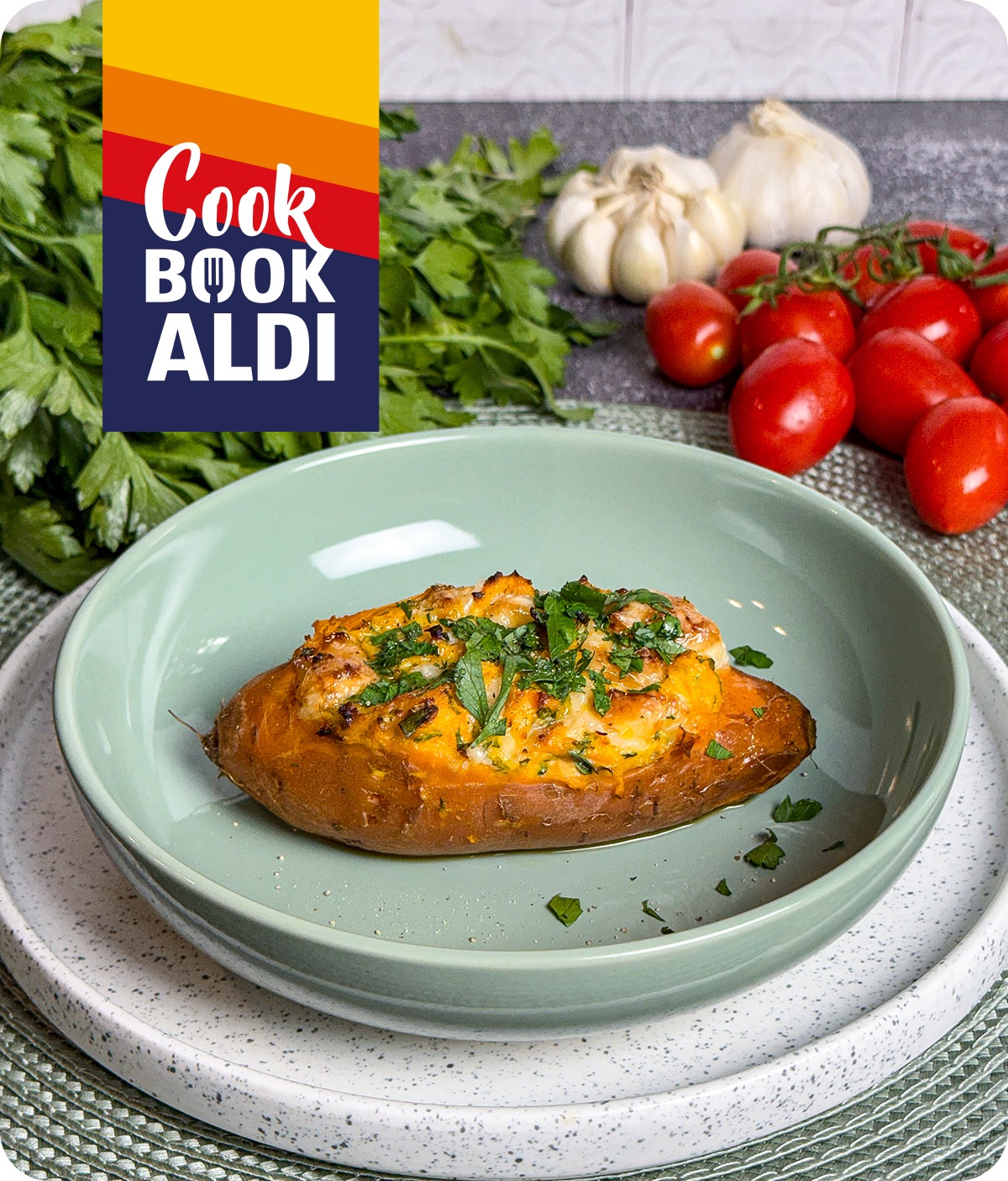 Patate dolci ripiene al forno