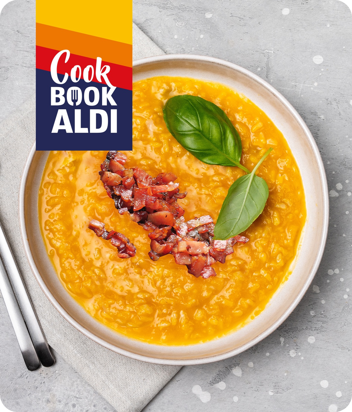 Risotto con zucca e speck croccante