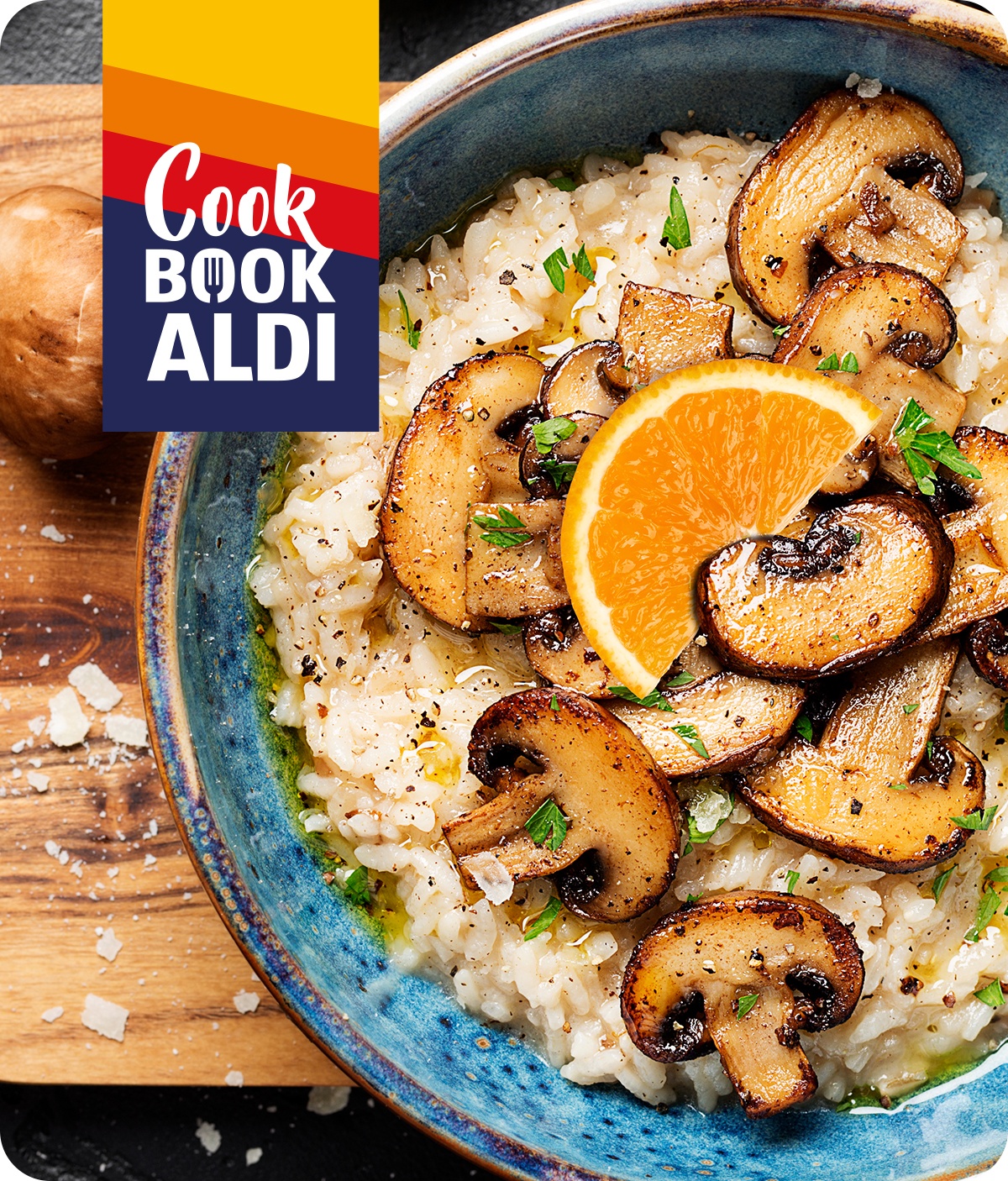 Risotto ai funghi e arancia